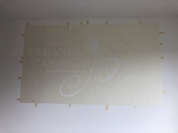 Beschriftung im Wohnraum